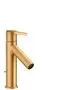 AXOR-HG-AXOR-Starck-Einhebel-Waschtischmischer-100-CoolStart-mit-Hebelgriff-und-Zugstangen-Ablaufgarnitur-Brushed-Gold-Optic-10007250 gallery number 1